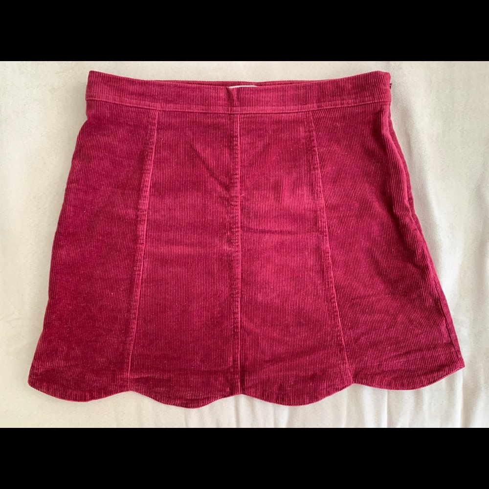 Altar’d State Corduroy Scalloped Skirt